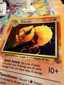 Pokemon Flareon 3/64 Jungle Holo Rare 1999 Wizards of the Coast 70 MP/HP Card - Image 4