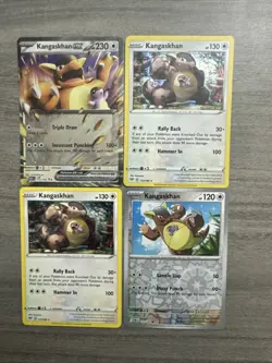 Kangaskhan Pokemon Card Collection Lot Of 9 With Holo, Reverse Holo And EX! - Image 2