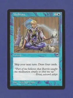 1997 Magic the Gathering - Meditate - Tempest MTG - Image 1