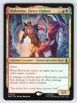 Wolverine, Fierce Fighter 240 Rare Marvel Super Heroes Magic: The Gathering NM - Image 1