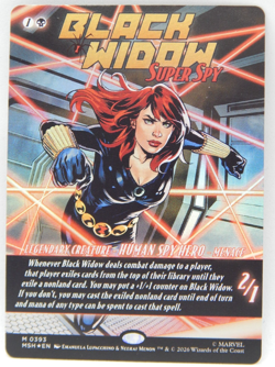 MTG TCG Marvel Super Heroes - Borderless Foil 0393 - BLACK WIDOW, SUPER SPY - Image 1
