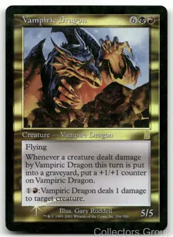 VAMPIRIC DRAGON 296 RARE ODYSSEY MAGIC: THE GATHERING FOIL MODERATELY PLAYED - Image 1