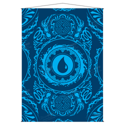Ultra Pro Magic The Gathering Wall Scroll Mana 7 Island Home Collapsible Decor - Image 1