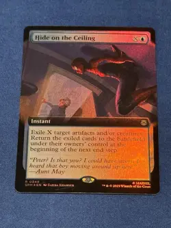Hide on the Ceiling - #249 Foil (Extended Art) Marvel's Spider-Man - Mtg - Image 1