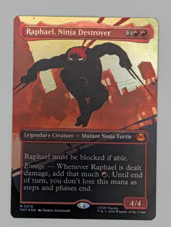 MTG - Raphael, Ninja Destroyer - TMT - M - Borderless Foil - 218 - Image 1