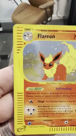 2003 Pokemon Skyridge Flareon Holo Foil H7/H32 WOTC E-Reader Series - Image 2