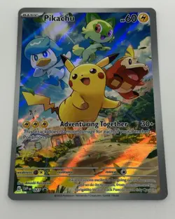 Pikachu 027 Sv: Scarlet & Violet Promo Cards Holo Full Art Adventuring Together - Image 1