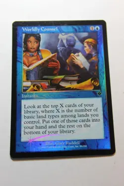 MTG Worldly Counsel x1-Foil -Invasion-Lightly Played - Image 1