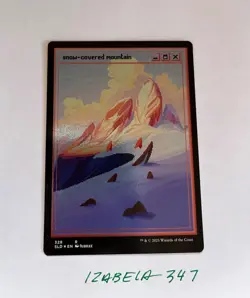 MTG Snow-Covered Mountain #328 PixelSnowLands.jpg FOIL-ETCHED - SLD - NM/M - Image 1