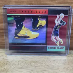 2025 Panini Caitlin Clark Chronicled Red Holo #76 Indiana Fever WNBA - Image 1