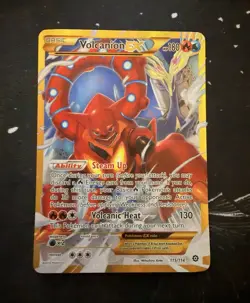 Pokemon TCG Volcanion EX 115/114 Steam Siege Secret Rare Holo English 2016 - Image 1