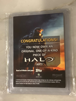 Halo XBOX Trading Card 2007 Topps James Bukauskas Sketch Artist 1/1 Flood - Image 2