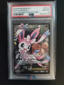 2016 Pokemon XY Generations Sylveon EX RC32/RC32 Radiant Collection Rare PSA 8 - Image 1