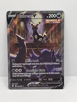 Pokemon TCG Umbreon V Evolving Skies Holo Ultra Rare Card 189/203 - Image 1