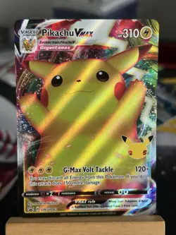 Pokemon TCG: Pikachu VMAX Celebrations SWSH062 Full Art Black Star Promo NM - Image 1
