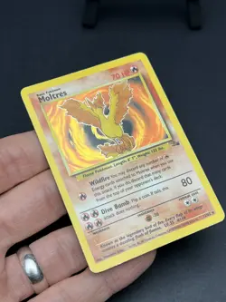 Moltres Pokemon Card Holo WOTC 12/62 Fossil Set Rare Vintage 1999 Original HP - Image 2