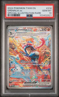 2024 POKEMON TWM EN-TWILIGHT MASQUERADE #214 GRENINJA EX PSA 10 - Image 1