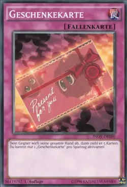 Yu-Gi-Oh! Karte - Geschenkekarte INOV-DE080 TCG Deutsch Trading Card Game - Image 1