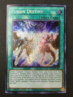 Yu-Gi-Oh TCG #BLCR-EN088 Fusion Destiny 1st Edition Secret Rare NM - Image 1