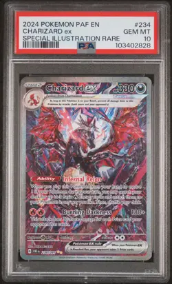 2024 POKEMON PAF EN-PALDEAN FATES SPECIAL ILLUSTRATION RARE CHARIZARD EX PSA 10 - Image 1