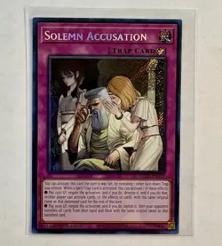 Yugioh Solemn Accusation BLZD-EN079 Blazing Dominion Secret Rare 1st Edition NM - Image 1