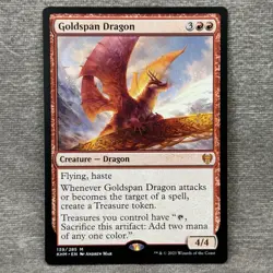 Goldspan Dragon Kaldheim KHM #139 Non-Foil NM MTG Magic Card - Image 1