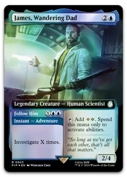 James, Wandering Dad (Extended Art) (Surge Foil) #903 (NM) Fallout PIP Magic MTG - Image 1