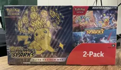 Pokemon TCG Surging Sparks ETB + Booster Bundle Costco 2-Pack Sealed - Image 1