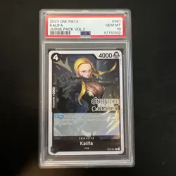 Kalifa OP03-081 Judge Pack Vol 2 Judge Stamp Promo One Piece Card 2023 PSA 10 - Image 1