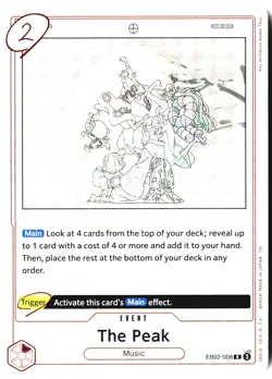 The Peak EB02-008 Rare Extra Booster: Anime 25th Collection One Piece Foil NM - Image 1