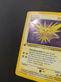 Pokemon TCG Zapdos Fossil Holo Card 15/62 Vintage 1999 WOTC 1st Edition - Image 2