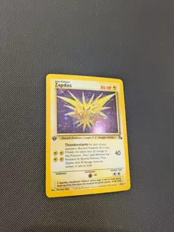 Pokemon TCG Zapdos Fossil Holo Card 15/62 Vintage 1999 WOTC 1st Edition - Image 3