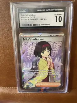 Erika's Invitation 196/165 CGC 10 Gem Mint Pokemon 151 FULL ART English - Image 1