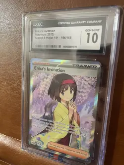 Erika's Invitation 196/165 CGC 10 Gem Mint Pokemon 151 FULL ART English - Image 2