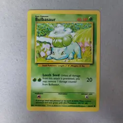 Bulbasaur 44/102 Base Set 1999 Pokemon Card Excellent Grade Condition - NM - Image 1