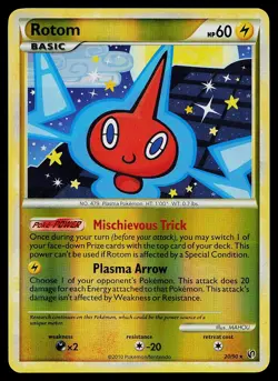 Pokemon Card - Rotom HGSS Undaunted 20/90 Reverse Holo Rare - Image 1