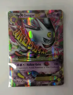 Pokemon Card M Gengar Ex XY166 Promo Black Star Holo - Image 1