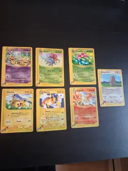 Pokemon 2002 2003 (Lot Of 7) Series RARE Non Holo Cards - Image 1