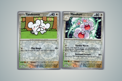 Tandemaus & Maushold, Reverse Holo, Cute Pokemon 2 Card Set, Surging Sparks - Image 1