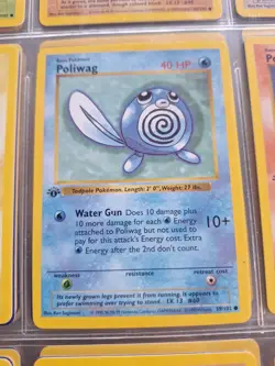 Pokemon Card - Poliwag Base Set Shadowless 59/102 1st Edition Common - Image 1