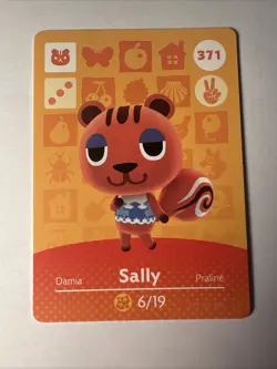 371 Sally Amiibo Card 371 Series 4 Animal Crossing Nintendo Switch NA Region - Image 1