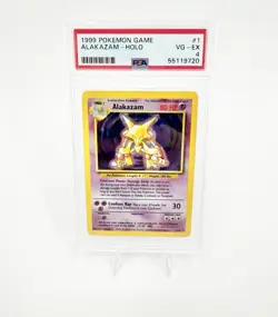 1999 Pokemon Game Alakazam Holo Card PSA 4 VG-EX Base Set 1/102 #1 Vintage Rare - Image 1