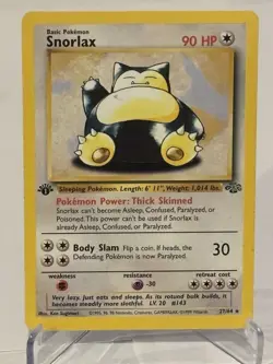 Pokemon TCG Snorlax Jungle Card 27/64 1st Edition Rare - Image 1