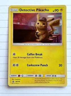 Pokemon Detective Pikachu Holofoil card SM190, Black Star Movie Promo, 2019 - Image 1