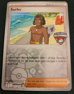 Pokemon TCG: Surfer 187/191 - STAFF - Regional Championship Promo NM - Image 1