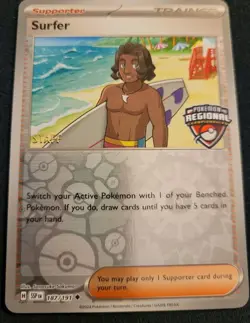 Pokemon TCG: Surfer 187/191 - STAFF - Regional Championship Promo NM - Image 2