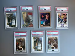 7 Basketball Graded cards lot, Shaquille O'Neal, Magic Johnson - Image 1