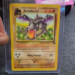 Pokemon TCG Aerodactyl Fossil 16/62 Rare Unlimited Stage 1 Regular 60 HP English - Image 1