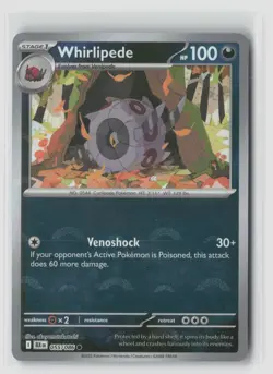 Whirlipede Poke Ball #055/086 Common Sv Black Bolt Reverse Holo Pokemon TCG NM - Image 1