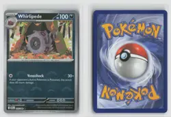 Whirlipede Poke Ball #055/086 Common Sv Black Bolt Reverse Holo Pokemon TCG NM - Image 3